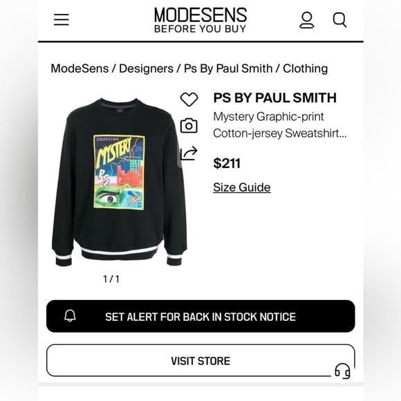 PS by PAULSMITH sweatshirt XXL EUC - Picture 6 of 7